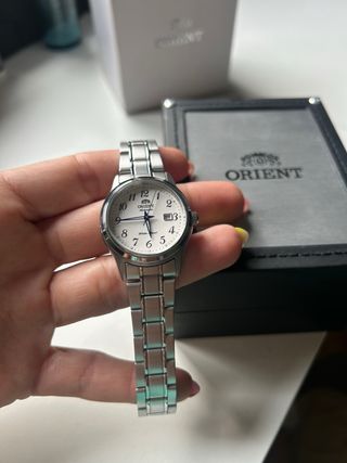 Reloj Orient Automático Mujer Plata Blanco