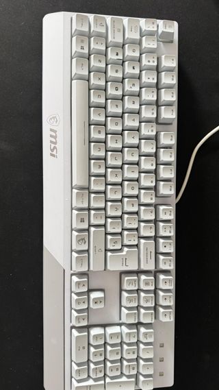 Teclado MSI Blanco con Cable y Luces LED en Españo