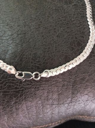Cadena 45cm y Pulsera 20cm Plata