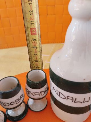 Juego Botella y Vasos Andalucía Cerámica