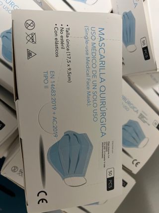 100 mascarillas quirurgicas. Nuevas