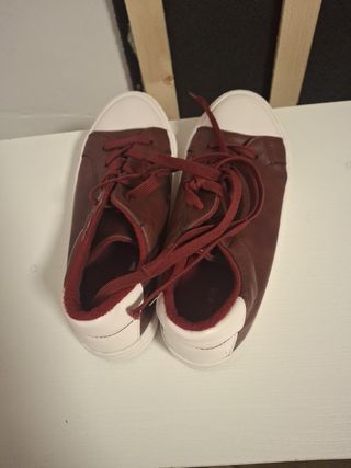 Zapatillas deportivas hombre rojas y blancas