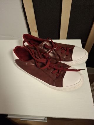 Zapatillas deportivas hombre rojas y blancas