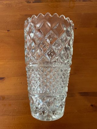 Vaso in vetro decorato