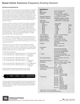 Filtro Activo JBL 5234A Audio Vintage