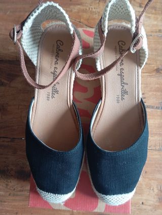 Zapatillas Cabrera Espadrilles Negras Talla 39