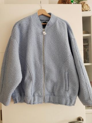 Chaqueta Bomber Zara Oversized Boucle M/L