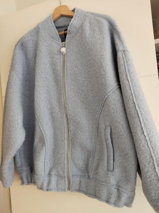Chaqueta Bomber Zara Oversized Boucle M/L