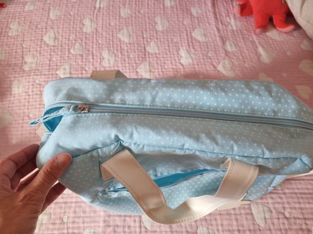 Bolso de paseo azul con estrellas