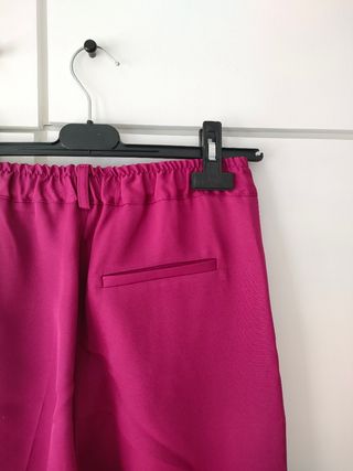 Pantalón traje magenta
