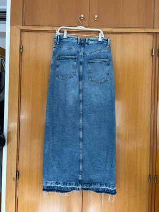 Falda tejana larga Zara Talla S