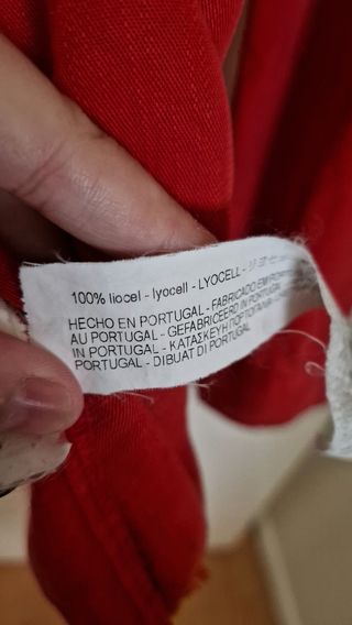 Camisa/Sobrecamisa Zara Roja Lyocell