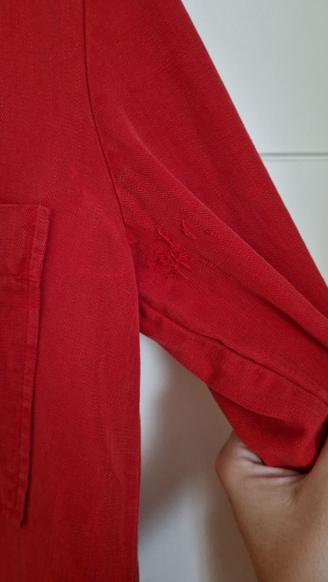 Camisa/Sobrecamisa Zara Roja Lyocell