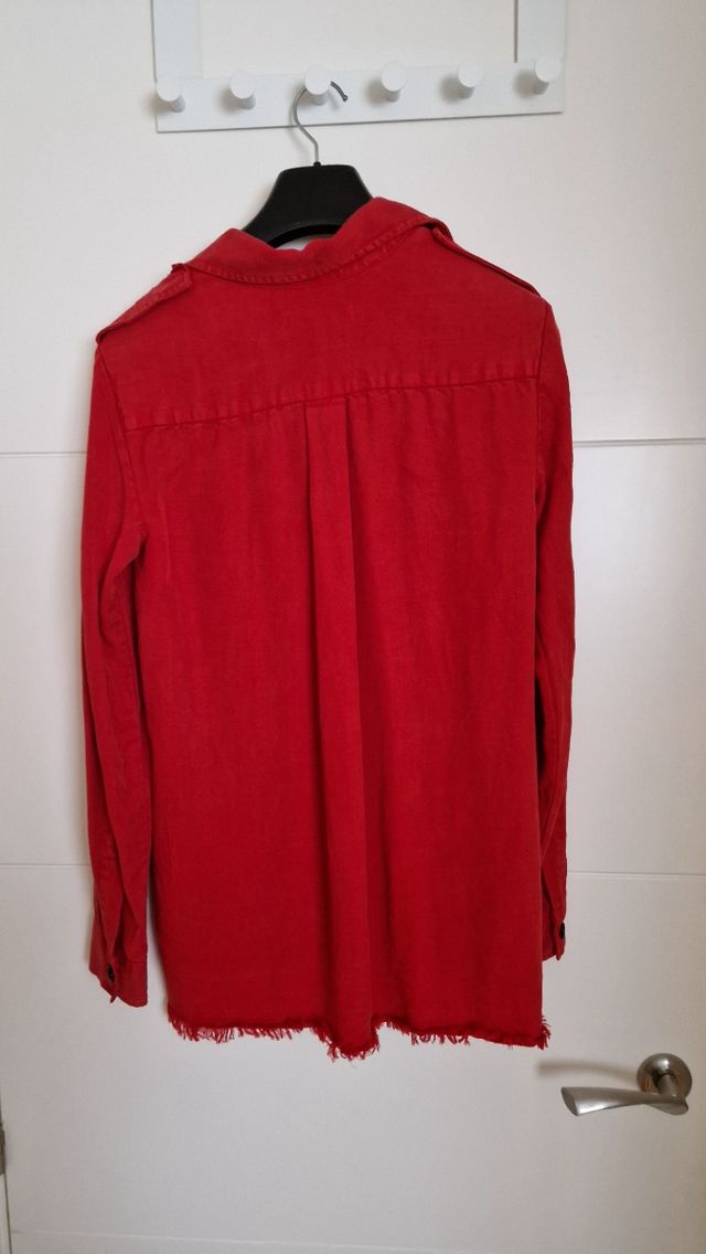 Camisa/Sobrecamisa Zara Roja Lyocell