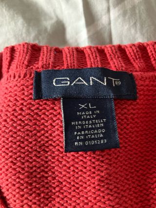 Jersey Gant Rojo Talla XL