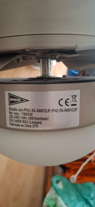 Ventilador de techo con lámpara