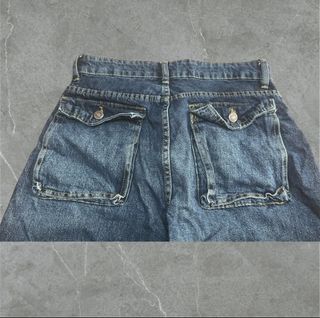 Jeans donna a zampa blu