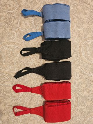 Vendas de boxeo 3 uds (azul, negro, rojo)