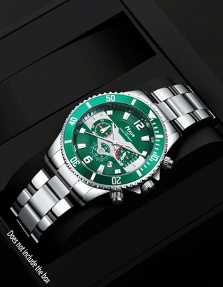 Reloj Rikun Verde Submarino Cuarzo Blanco