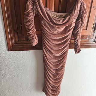 Vestido de fiesta drapeado talla única