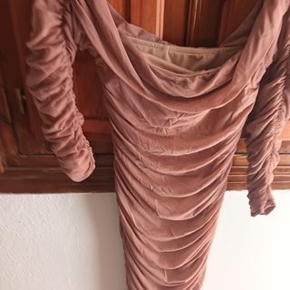 Vestido de fiesta drapeado talla única