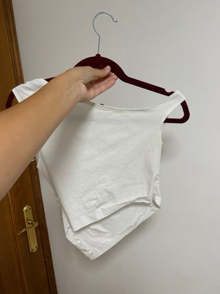 Top Zara Asimétrico Blanco