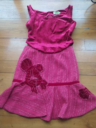 Conjunto Top y Falda Renato Nucci Rosa