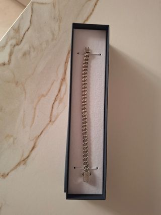Pulsera de plata con cierre de eslabones