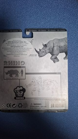 Puzzles 4D León, Tigre, Rinoceronte