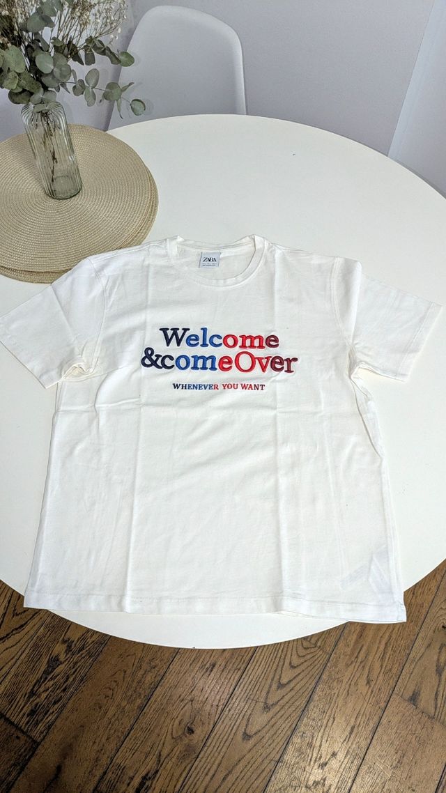 Camiseta Zara Welcome & Come Over