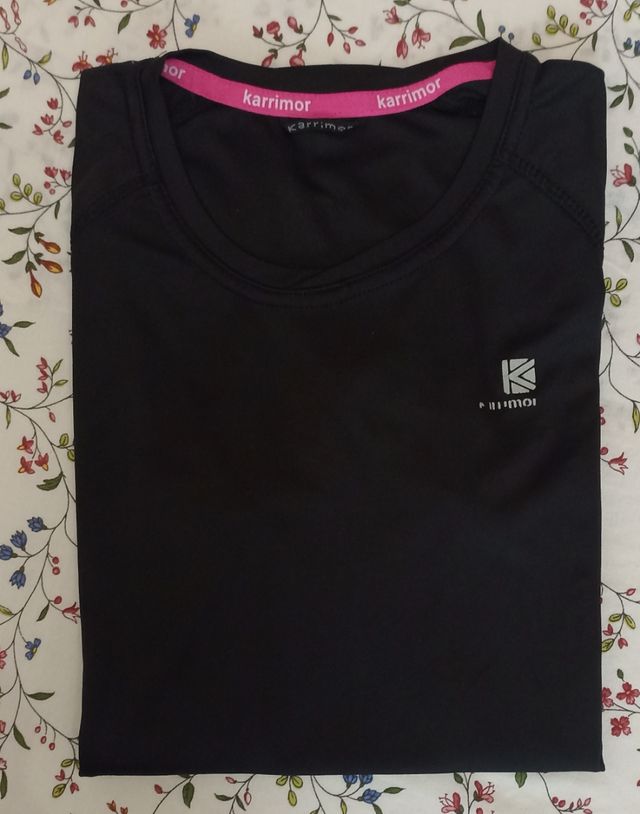Camiseta deportiva Karrimor mujer negra