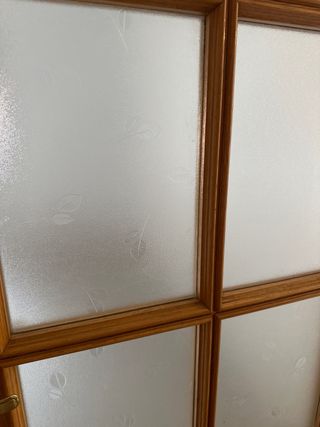 Puerta de madera con cristal lote 2 Ud