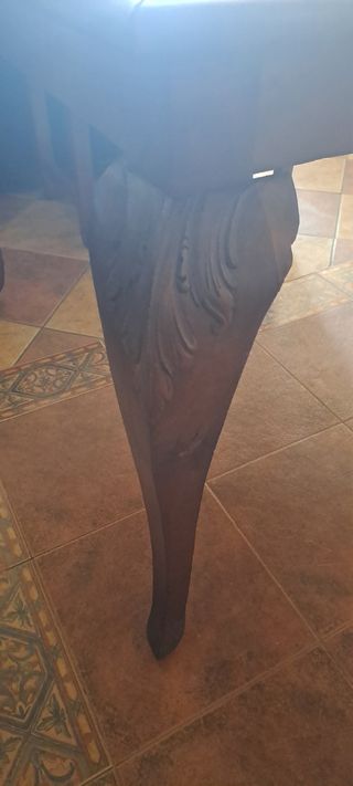 Mesa de comedor vintage madera 1x1m