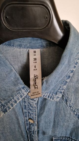 Camisa vaquera azul stradivarius