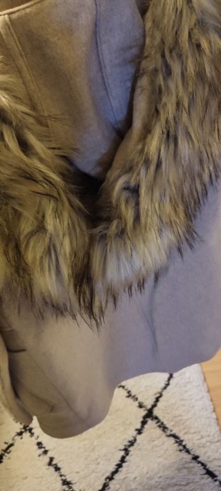 Abrigo paño Zara beige