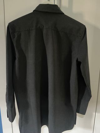 Camisa Zara gris marengo bolsillos talla XS