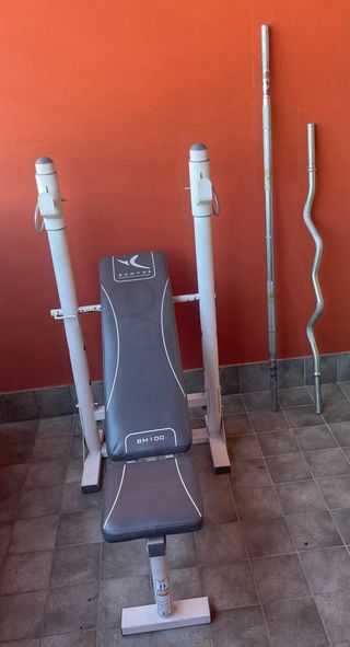 Set Palestra Domyos BM100 + Bilancieri + Pesi