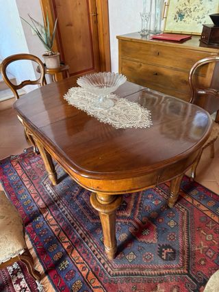 Tavolo e 4 sedie Luigi Filippo