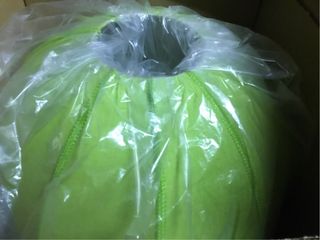 Lampadario in tessuto verde