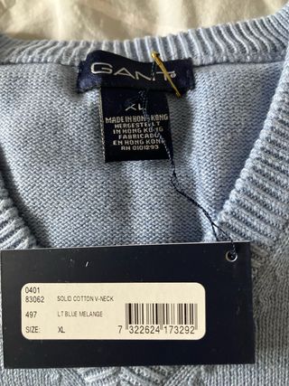 Jersey Gant Azul Talla XL