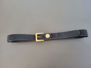 Cintura donna nera con fibbia dorata