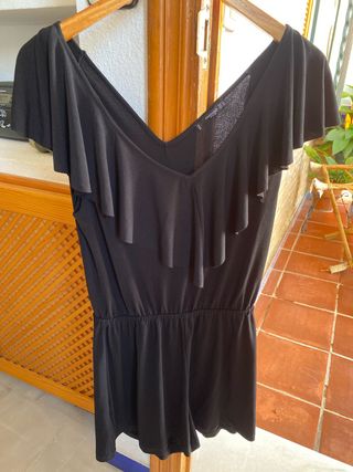 Mono Mango Negro Talla S