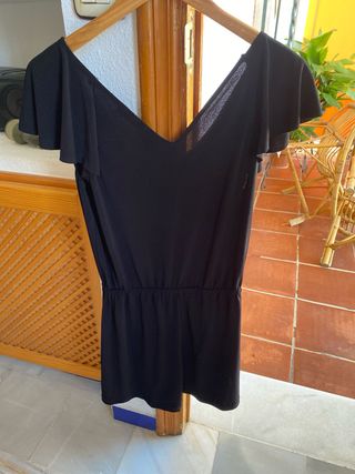 Mono Mango Negro Talla S