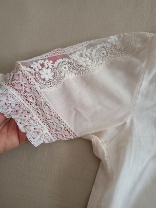 Camisa regional niña blanca 