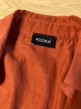 Blusa Kookai lino y viscosa, Naranja Talla 38