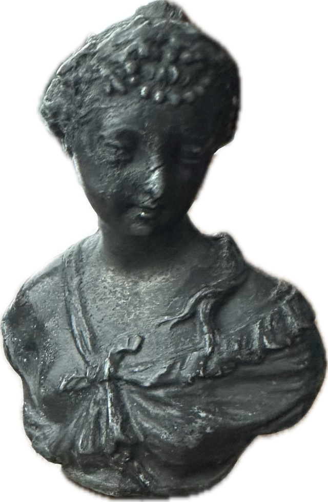Bustino in bronzo ? firmato XIX Secolo scultura