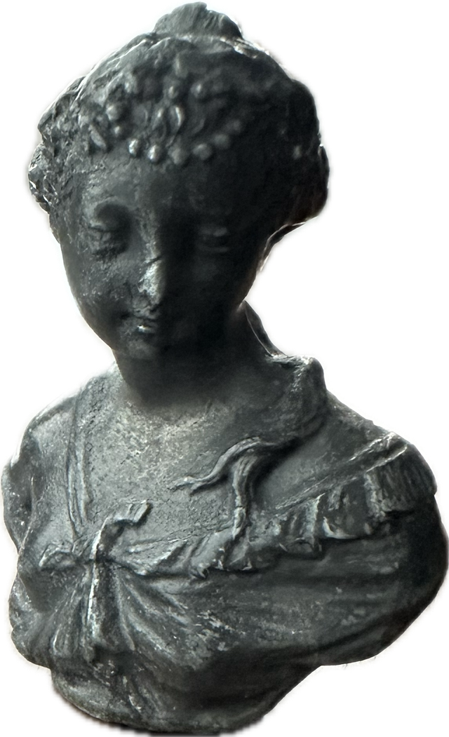 Bustino in bronzo ? firmato XIX Secolo scultura