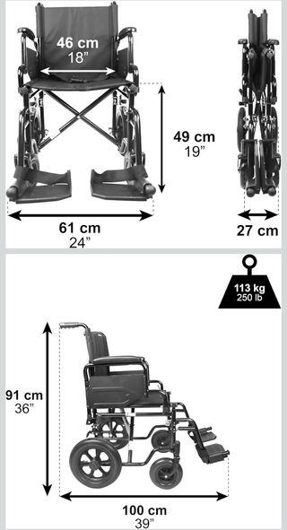 Silla de Ruedas Plegable Ligera PEPE Mobility