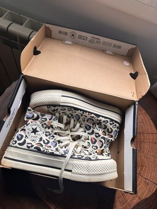 Converse plataforma estampado leopardo