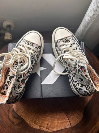 Converse plataforma estampado leopardo